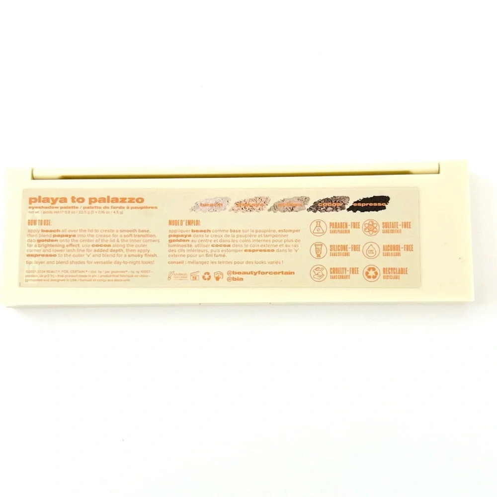 Beauty For Certain Papaya To Palazzo Eyeshadow Palette NIB